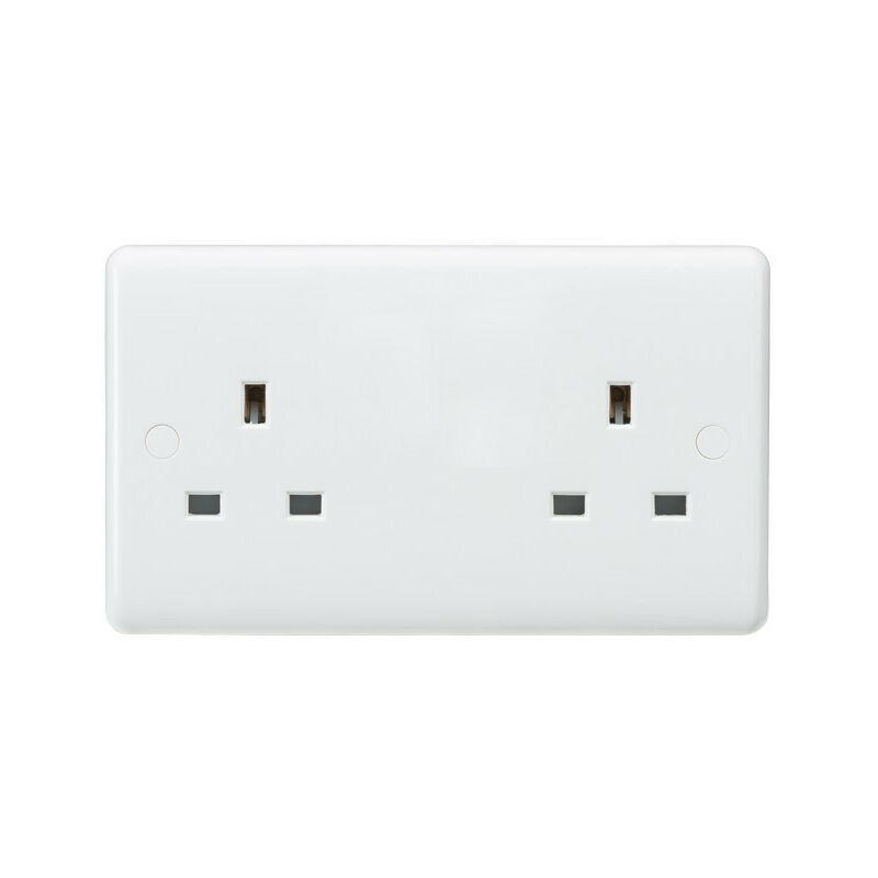 Knightsbridge Curved Edge 13A 2G Unswitched Socket