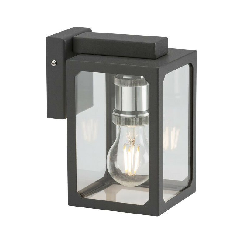 E27 Wall Lantern - Anthracite, 230V, IP23 - Knightsbridge