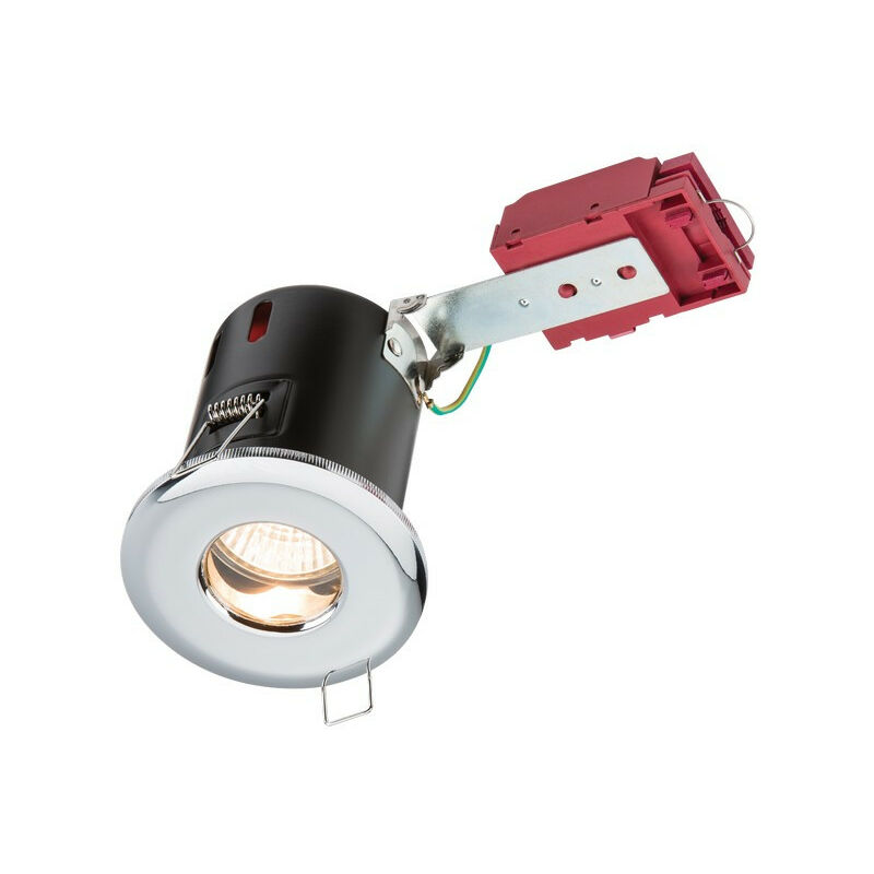 Fire-Rated Shower Downlight Chrome, 230V IP65 GU10 ic - Knightsbridge