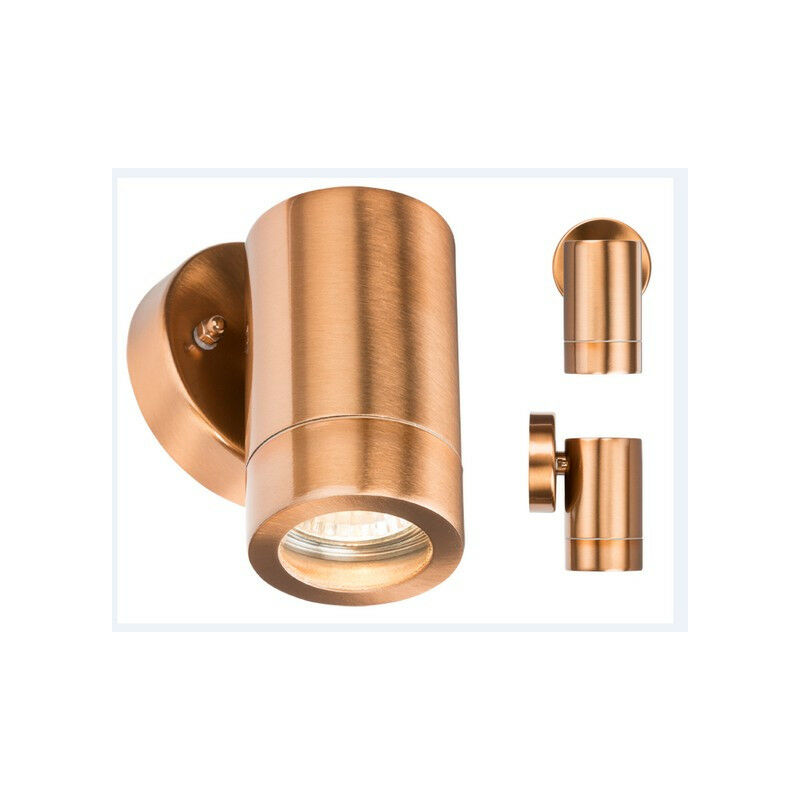 Knightsbridge Fixed Wall Light - Copper Colour, 230V IP65 GU10 35W