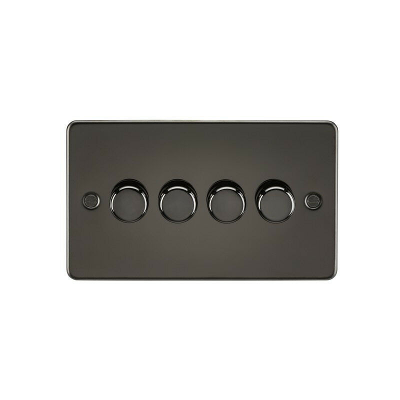 

Knightsbridge Flat Plate 4G 2 way 10-200W (5-150W LED) atenuador de borde posterior - Gunmetal