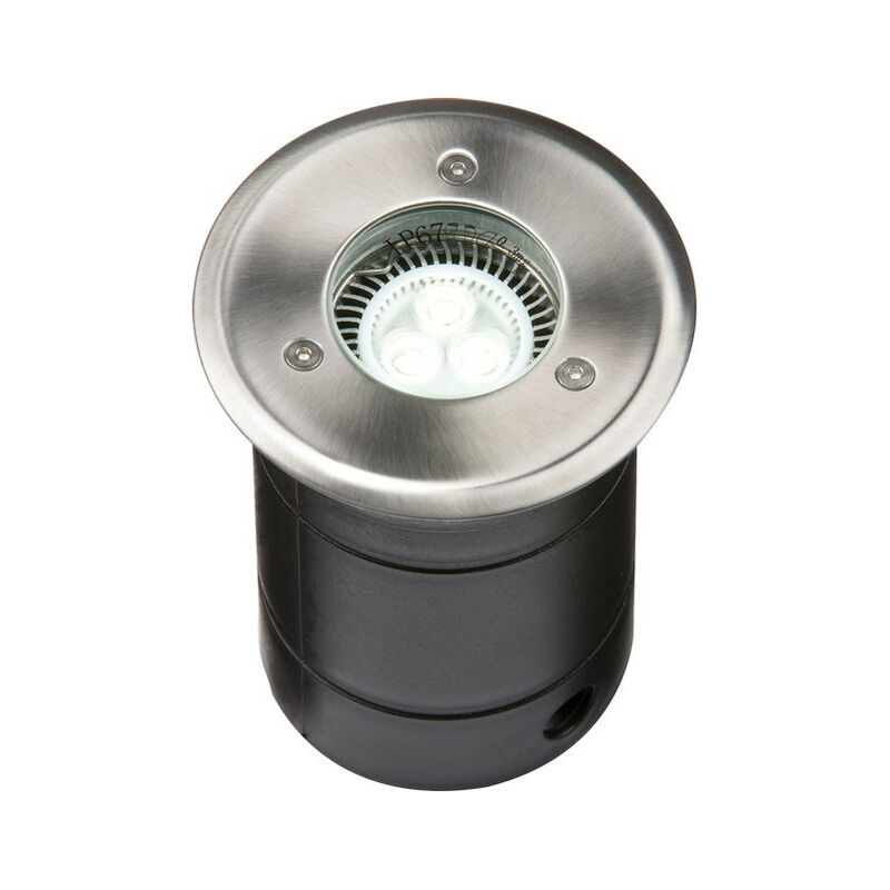 Grade 304 Stainless Steel Walkover / Driveover Light, Depth - 140mm, Flange - 105MM, 230V, IP67 - Knightsbridge