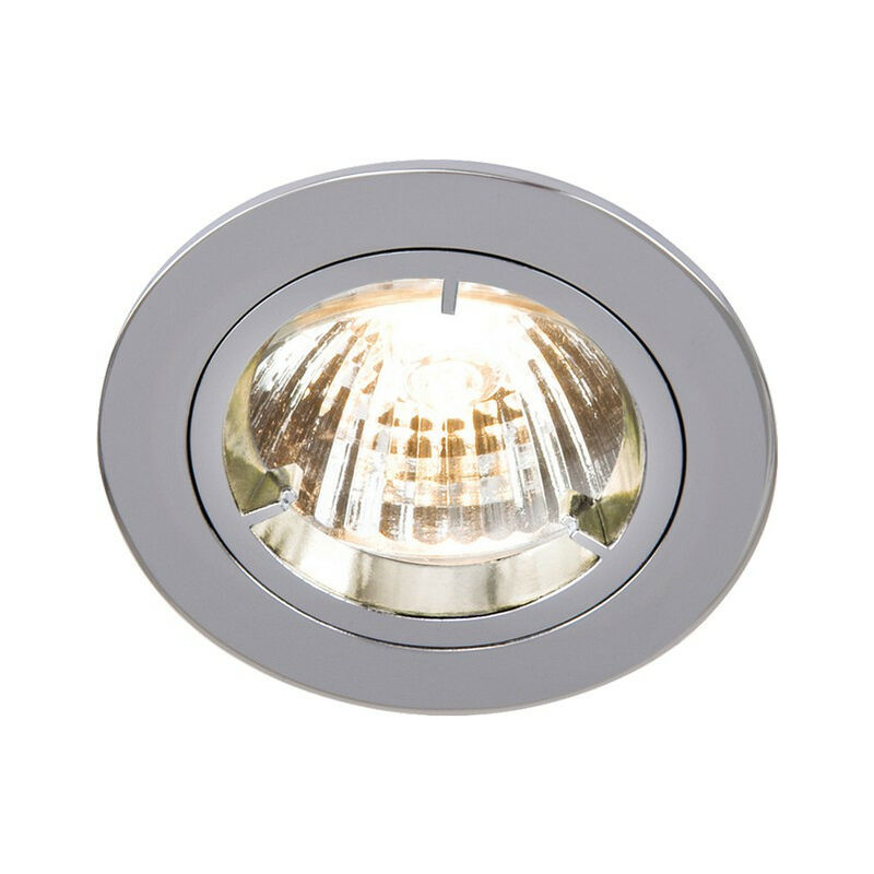 Knightsbridge GU10 Chrome Recessed Fixed Twist & Lock Downlight, 230V