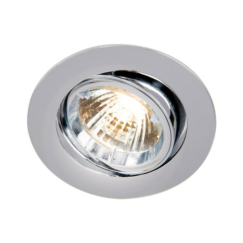 Knightsbridge GU10 Chrome Recessed Tilt Twist & Lock Downlight, 230V