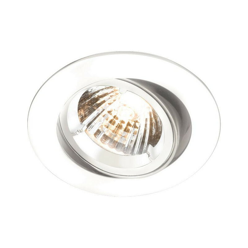 Knightsbridge - GU10 White Recessed Tilt Twist & Lock Downlight, 230V