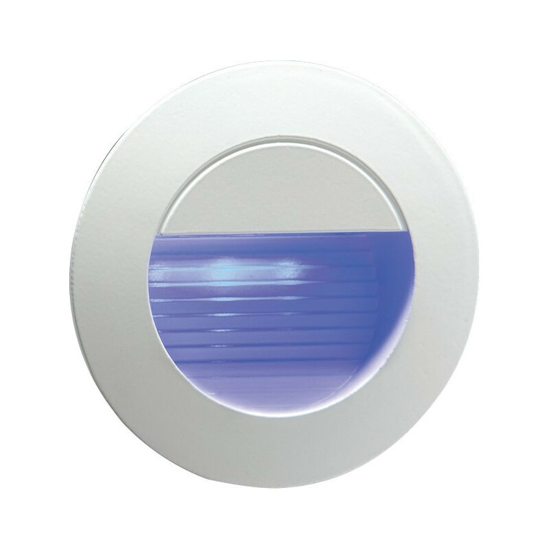 Knightsbridge IP54 Recessed Round Indoor/Outdoor LED Guide/Stair/Wall Light Blue LED, 230V