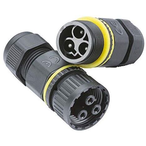 Knightsbridge JB0011 - Connettore per cavo con spina e presa a 3 poli, IP68, 16 A