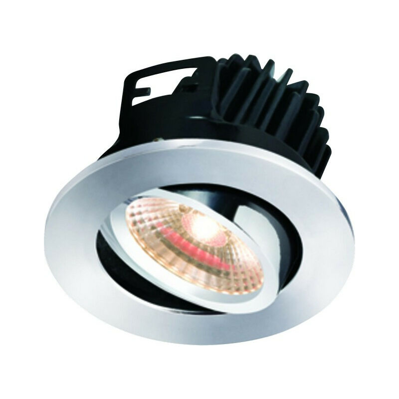 Knightsbridge - led 3000K Warm White Tilt Downlight with Fixed Chrome Bezel, 7W