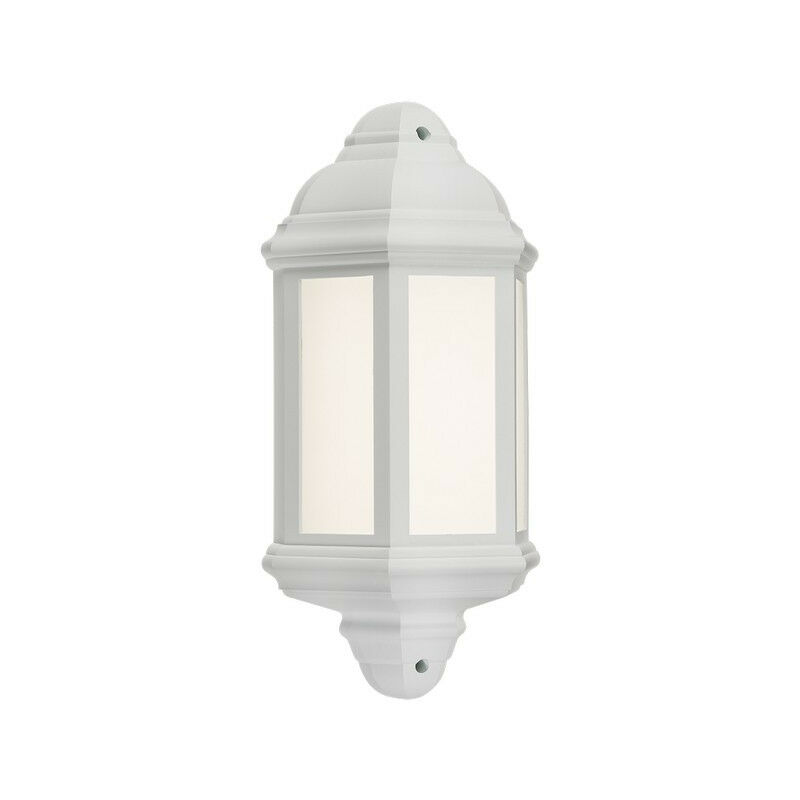 Led Half Wall Lantern - White, 230V, IP54 - Knightsbridge