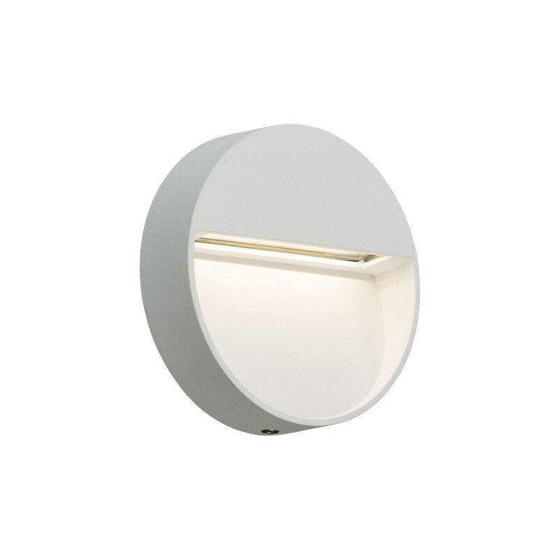 Knightsbridge LED Round Wall/Guide light - White, 230V IP44 2W