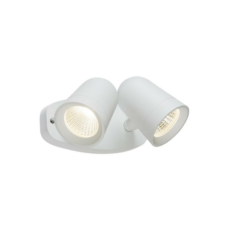 Led White Twin Spot Floodlight, 230V IP65 18W - Knightsbridge