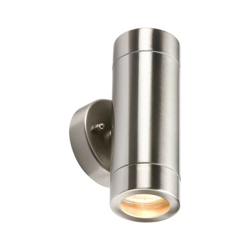 Knightsbridge Lightweight Stainless Steel Up & Down Light GU10, 230V IP65