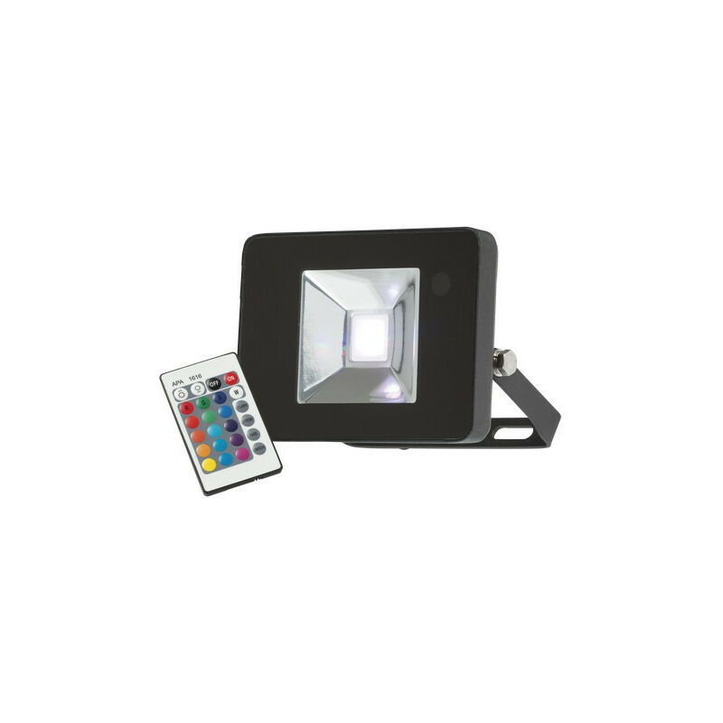 Knightsbridge Switches Sockets&lighting - Knightsbridge RGB LED Black Die-Cast Aluminium Floodlight, 230V IP65 10W