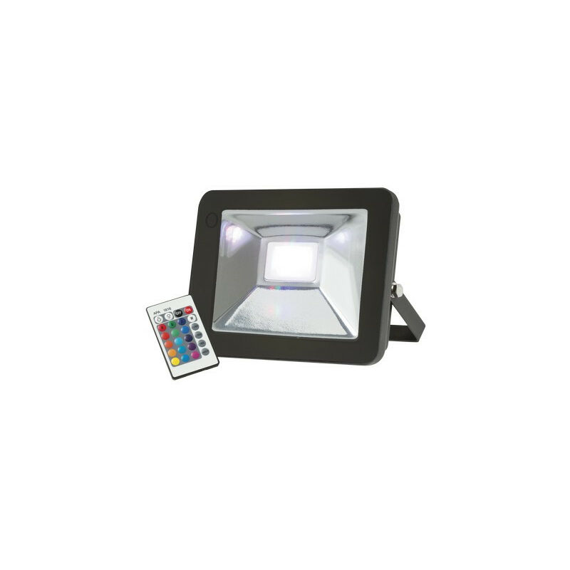 Knightsbridge Switches Sockets&lighting - Knightsbridge RGB LED Black Die-Cast Aluminium Floodlight, 230V IP65 30W