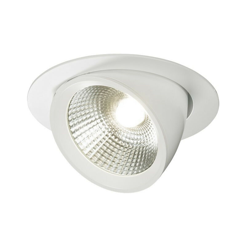 Knightsbridge Switches Sockets&lighting - Knightsbridge Round LED Recessed Adjustable Downlight, 230V 40W