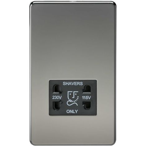 Knightsbridge 9 mm 115//230 V Pure Double Voltage Shaver Socket