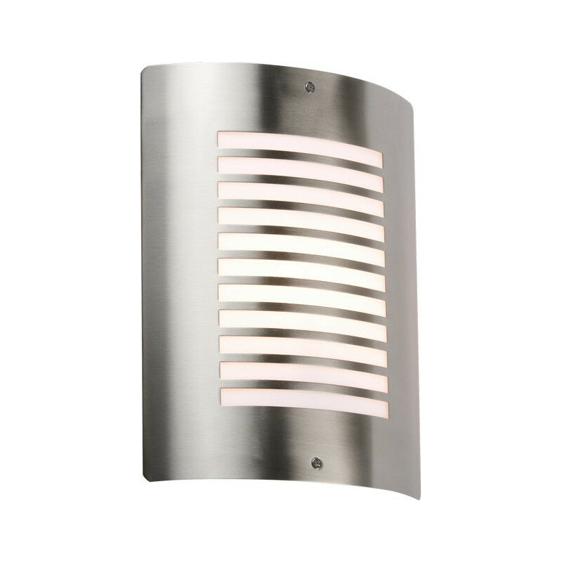 Knightsbridge Stainless Steel Outdoor Wall Fixture, 230V IP44 E27 40W