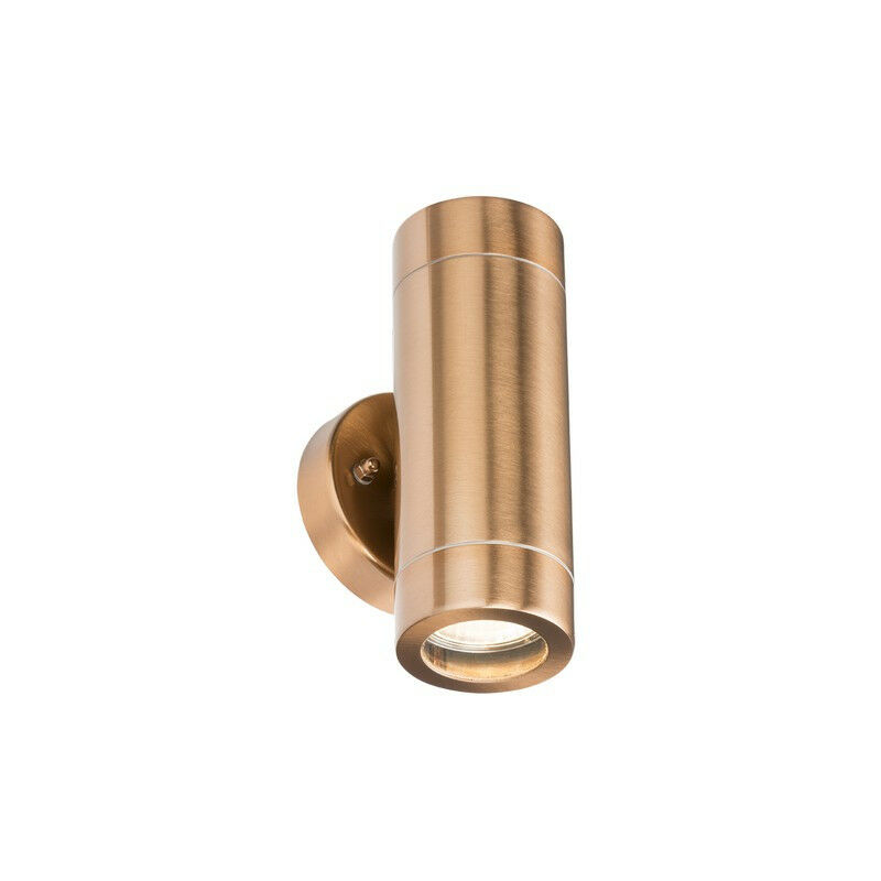 Knightsbridge Up & Down Wall Light - Copper Colour, 230V IP65 GU10 2 x 35W