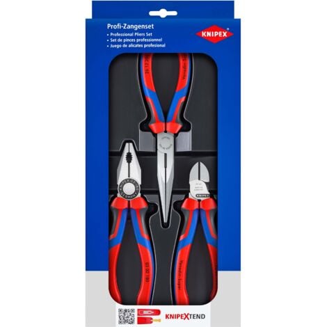 KNIPEX 11 Les essentiels 1 x 03 02 180, 1 x 26 12 200, 1 x 70 02 160