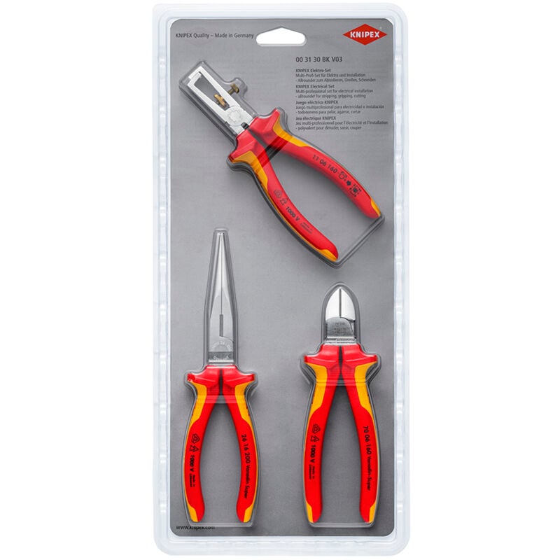 Knipex - Lot de 3 pinces 1000 v vde