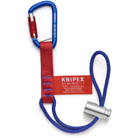 KNIPEX 00 50 13 T BK Sangles adaptatrices avec mousqueton fixe  186 mm