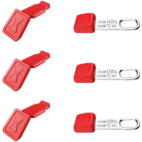 KNIPEX 00 63 06 TCR TetheredTool Clips + ColorCode Clips rot, je 3 Stück