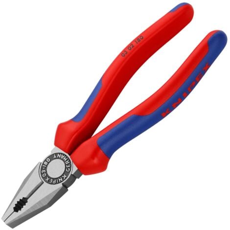 Knipex 03 02 180 SB Combination Pliers Multi-Component Grip 180mm (7in) KPX03021