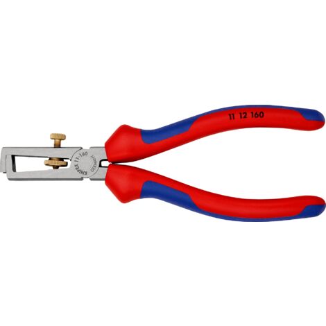 KNIPEX 11 12 160 Pinza spelacavi universali con manici multicomponente atramentata nera 160 mm