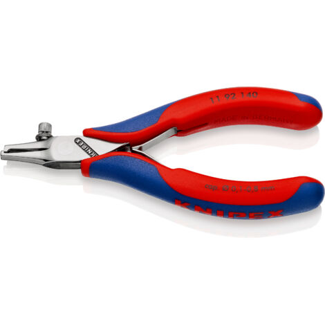KNIPEX 11 92 140 Elektronik-Abisolierzange mit Mehrkomponenten-Hüllen 140 mm