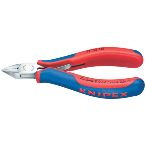 Knipex 115mm Flush Electronics Diagonal Cutters - Precision Side Cutter for Electronics and Fine Work