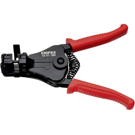 KNIPEX 12 21 180 EAN Pinza spelacavi con lame sagomate rivestiti in resina sintetica verniciata nera 180 mm