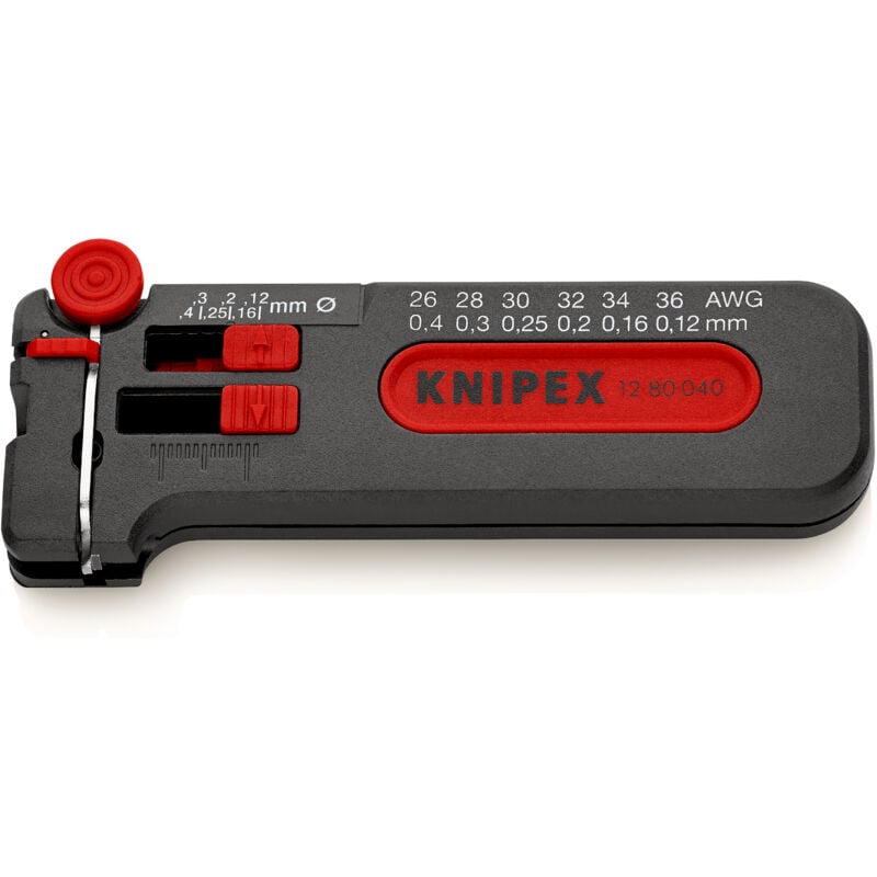 Knipex - Mini-Dénudeur 100mm, Ø0,12-0,4 12 80 040