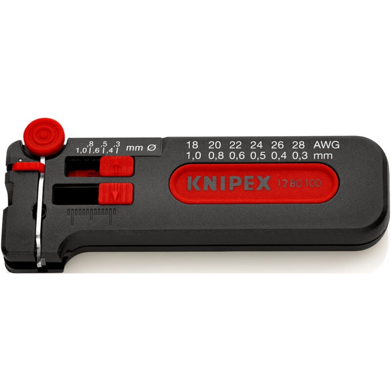 Knipex - Outil à dénuder, petit modèle ø 0,3 - 1,0 mm 12 80 100 sb