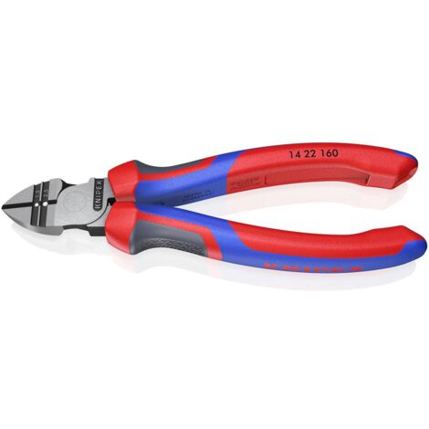 Knipex 14 22 160 Officina e meccanica Tronchese laterale con spelacavi con sfaccettatura 160 mm
