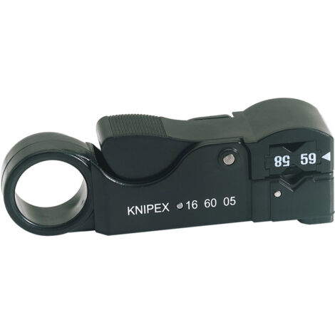 Knipex 16 60 05SB Adjustable Co-Axial Stripping Tool for 4-10mm Cables (Model 64953)