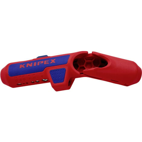 Knipex 16 95 01 SB ErgoStrip Kabelentmanteler Geeignet für Rundkabel, Feuchtraumkabel, Datenkabel,