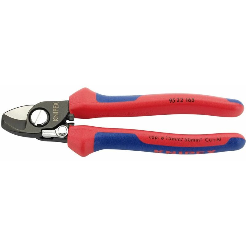 Knipex 165mm Copper or Aluminium Only Cable Shear with Sprung Heavy Duty Handles (9448)