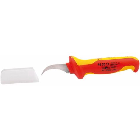 Knipex 180mm Fully Insulated Dismantling Knife (Model 21490) with Draper Compatibility