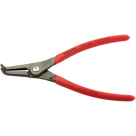 Knipex 210mm 90° External Straight Tip Circlip Pliers with 40-100mm Capacity (Model 75096)