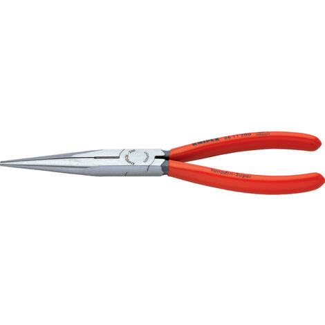 KNIPEX 26 11 200 Flachrundzange Schneide schwarz atra. 200 mm