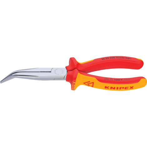 Flachrundzange L.200mm Form 2 40Grad gew.VDE Mehrkomp.-Hüllen KNIPEX