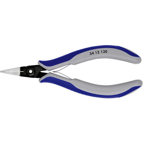 Knipex Präzisions-Elektronik-Greifzange, Mehrkomponenten-Hüllen, brüniert 135 mm, 34 22 130