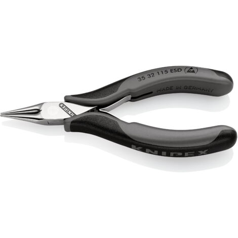 KNIPEX 35 32 115 ESD Electronics Pliers ESD with box joint with multi-component handles 115 mm