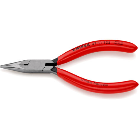 KNIPEX 37 31 125 Greifzange für Feinmechanik mit Kunststoff überzogen schwarz atramentiert 125 mm
