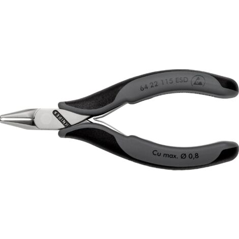 KNIPEX 64 22 115 ESD Tronchese per elettronica ESD - con tagliente frontale con manici multicomponente 115 mm