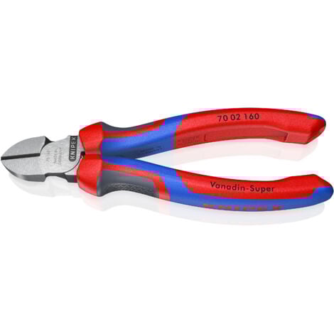 KNIPEX 70 02 160 Seitenschneider mit Comfort-Griffen schwarz atramentiert 160 mm