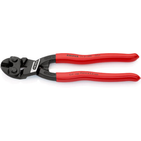 KNIPEX 71 21 200 SB CoBolt® Kompakt-Bolzenschneider mit Kunststoff überzogen schwarz atramentiert 200 mm