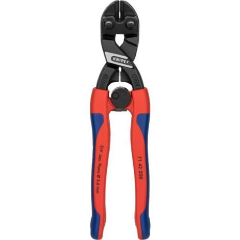 KNIPEX 71 42 200 CoBolt® mit schlanken Mehrkomponenten-Hüllen schwarz atramentiert 200 mm