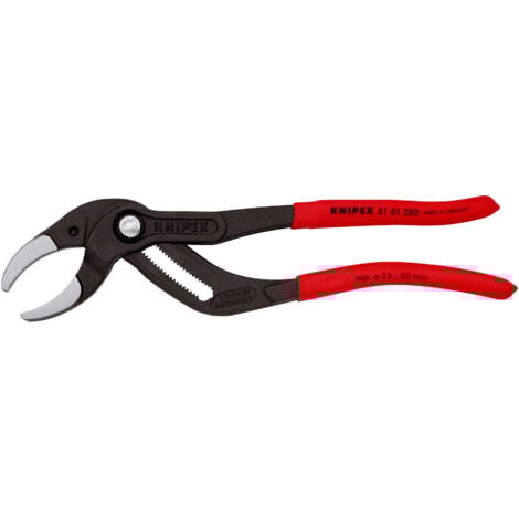 KNIPEX 01 250 Pince pour siphons et connecteurs gaines PVC anti-dérapantes atramentisée noire 250 mm