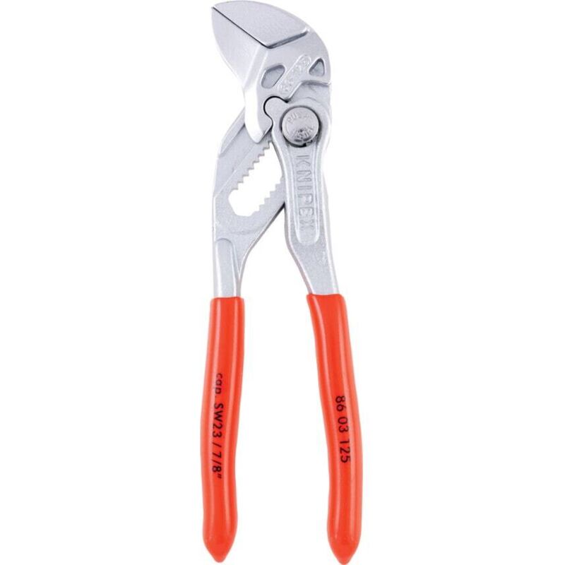 Knipex - Mini Pliers Wrench, Plastic Coated, Chrome Plated, 125mm